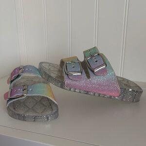 Rainbow/glittery sandals